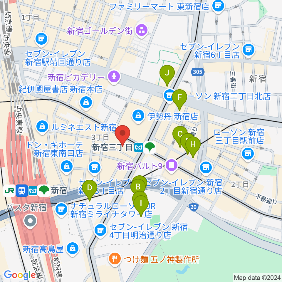 シアターマーキュリー新宿周辺のホテル一覧地図