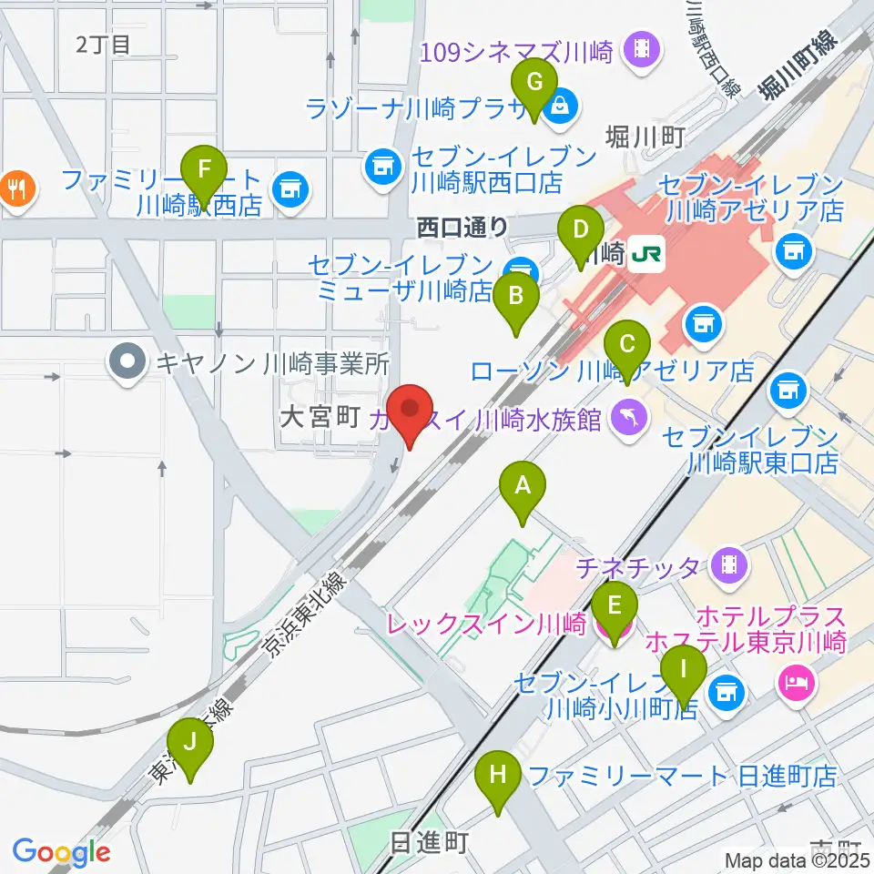 SUPERNOVA KAWASAKI周辺のホテル一覧地図