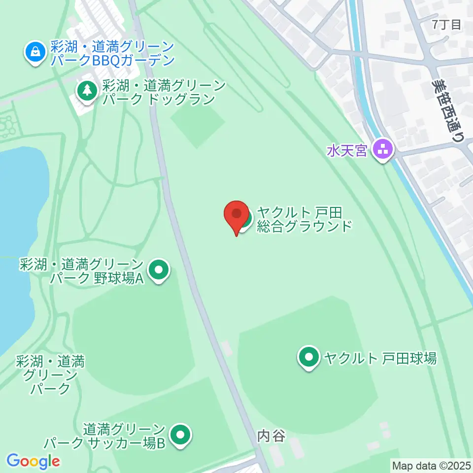 ヤクルト戸田グラウンド周辺のホテル一覧地図