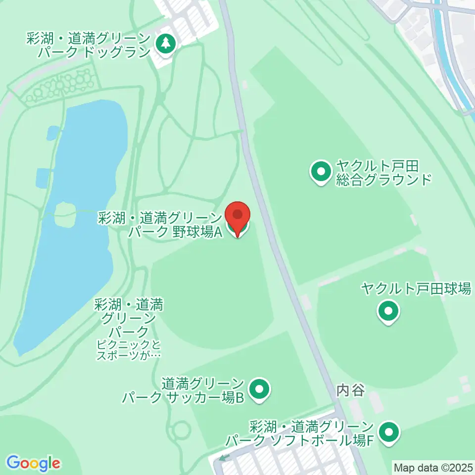 彩湖・道満グリーンパーク野球場周辺のホテル一覧地図