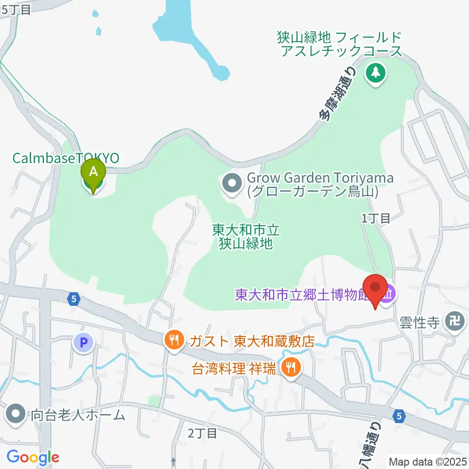 東大和市立郷土博物館周辺のホテル一覧地図