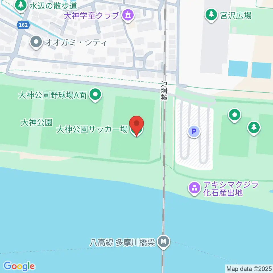 大神公園サッカー場周辺のホテル一覧地図