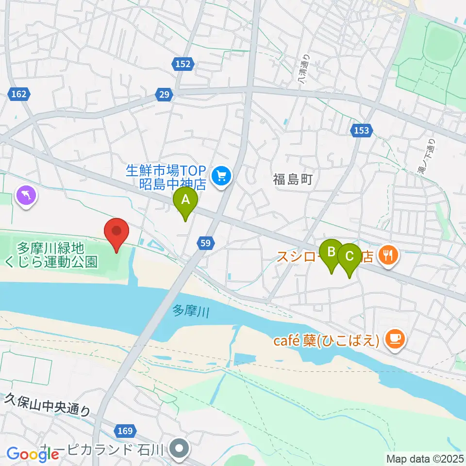 くじら運動公園野球場周辺のホテル一覧地図