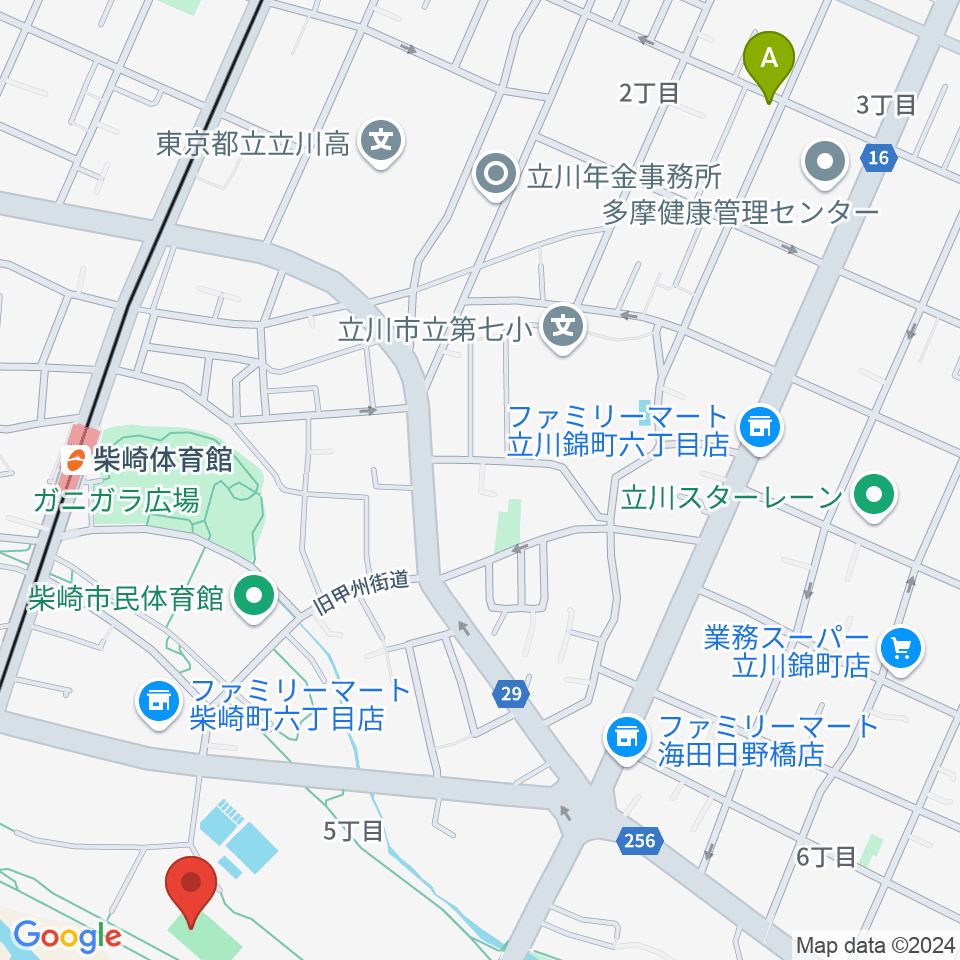 明治安田TACHIKAWAフィールド周辺のホテル一覧地図