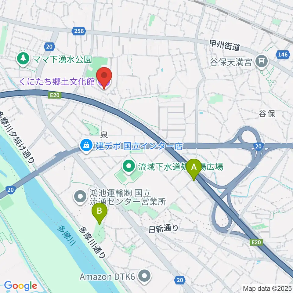 くにたち郷土文化館周辺のホテル一覧地図