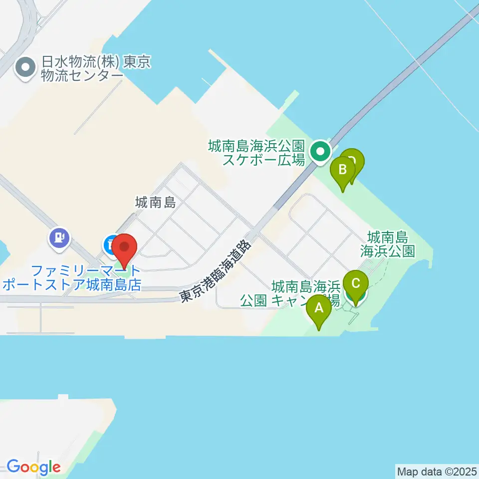 城南島ポートグランド周辺のホテル一覧地図