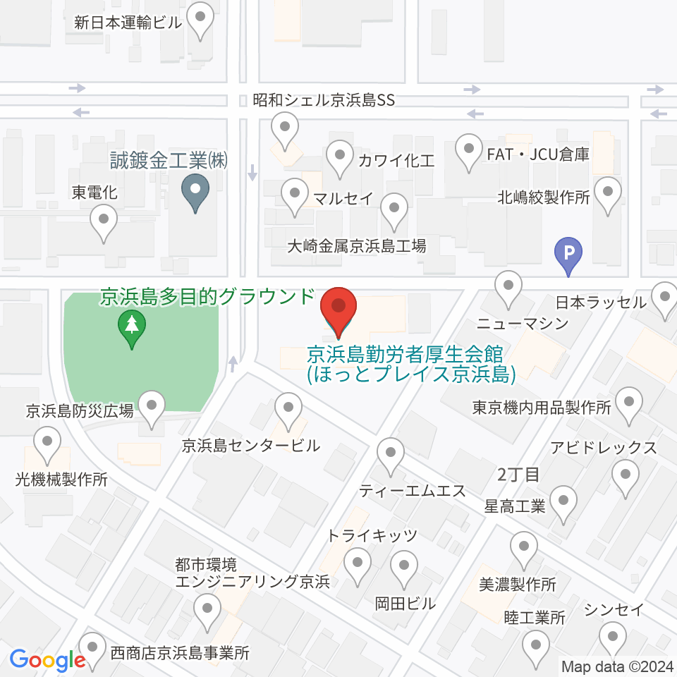京浜島勤労者厚生会館周辺のホテル一覧地図