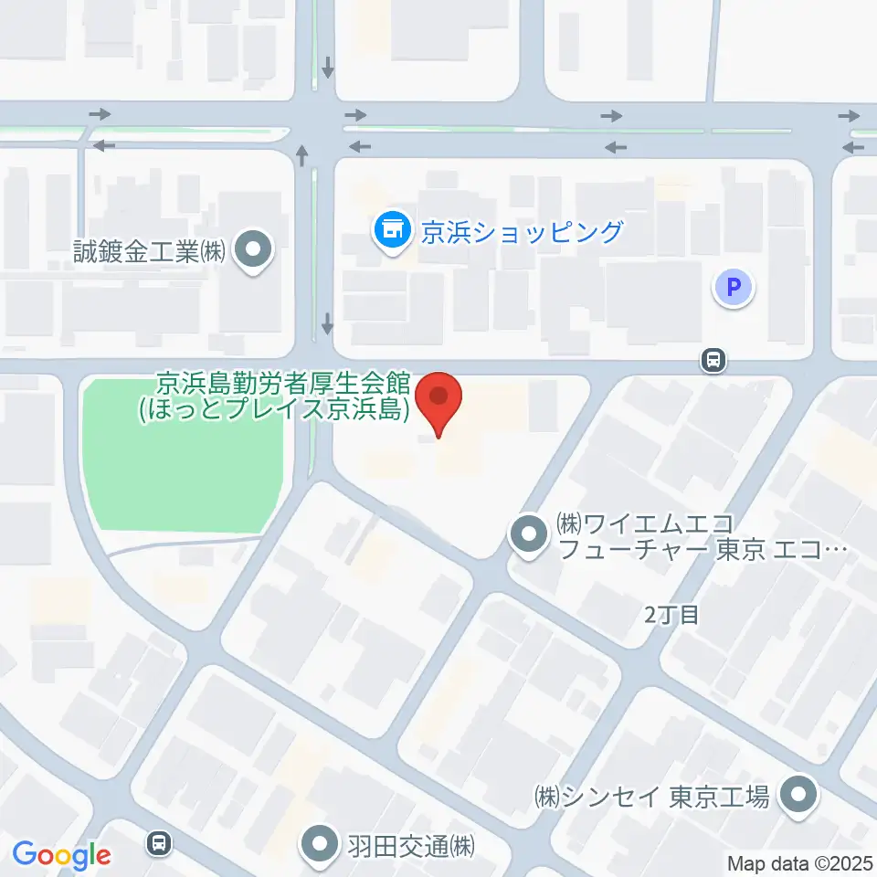 京浜島勤労者厚生会館周辺のホテル一覧地図
