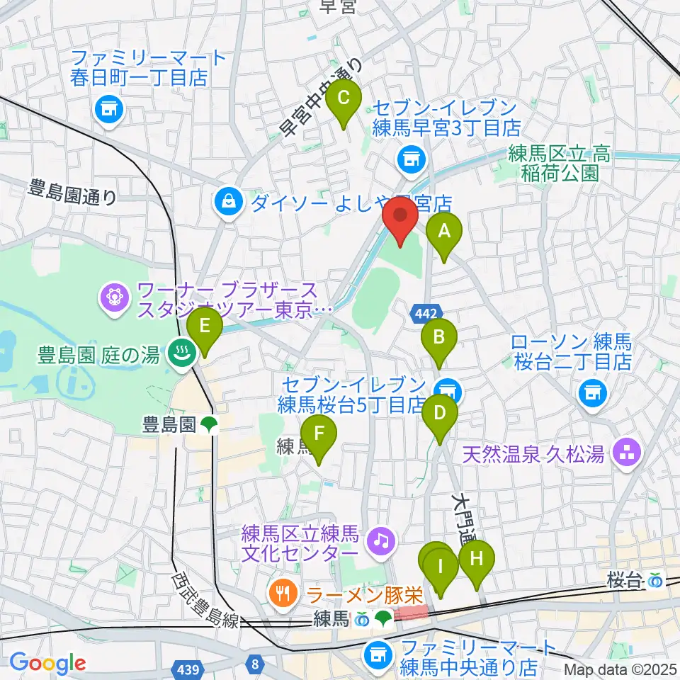 練馬総合運動場少年野球場周辺のホテル一覧地図
