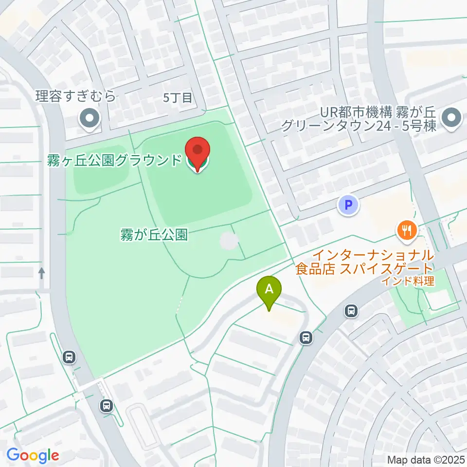 霧が丘公園グラウンド周辺のホテル一覧地図