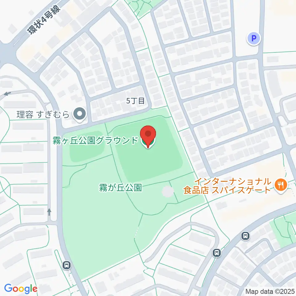 霧が丘公園グラウンド周辺のホテル一覧地図