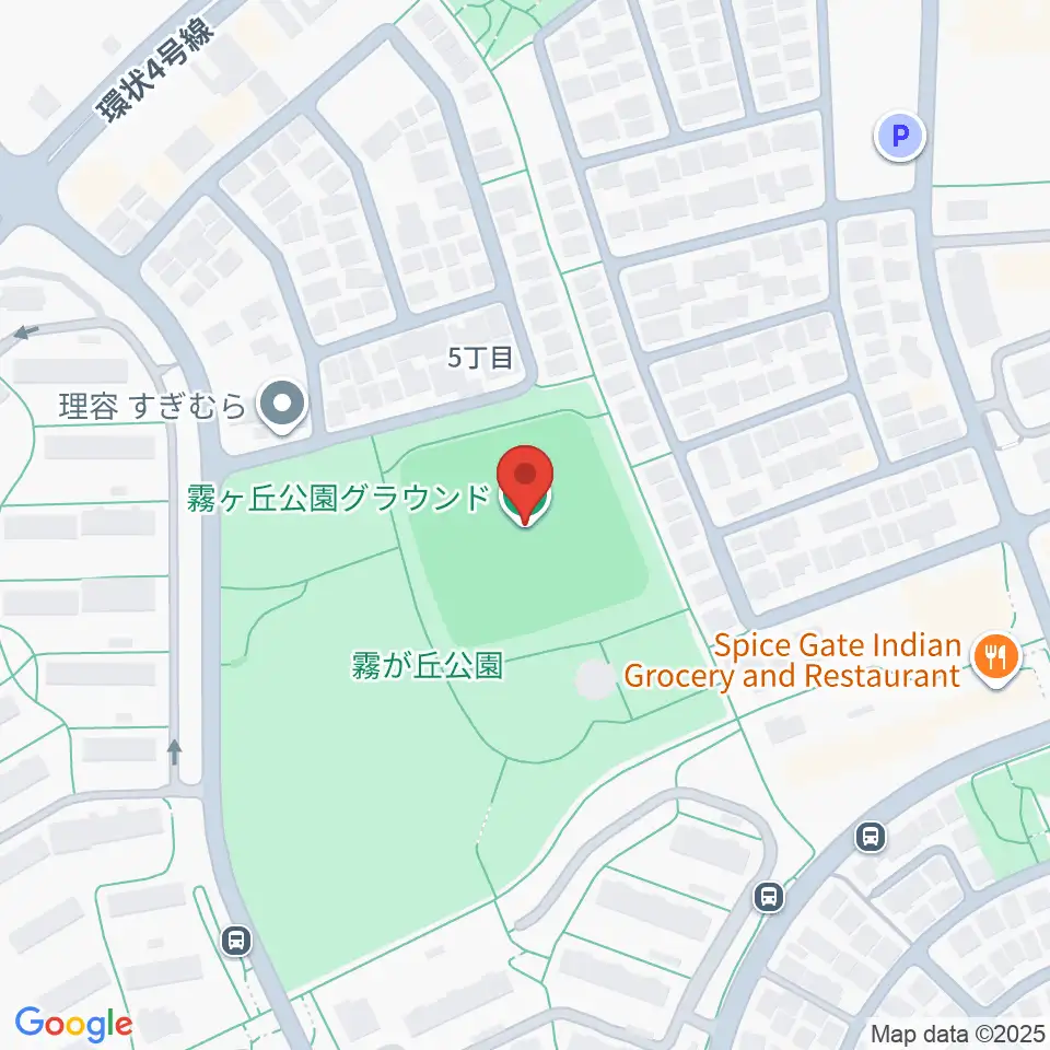 霧が丘公園グラウンド周辺のホテル一覧地図