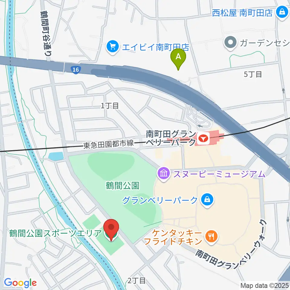 鶴間公園グラウンド周辺のホテル一覧地図