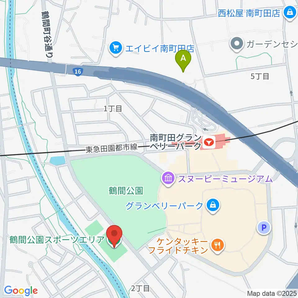 鶴間公園グラウンド周辺のホテル一覧地図
