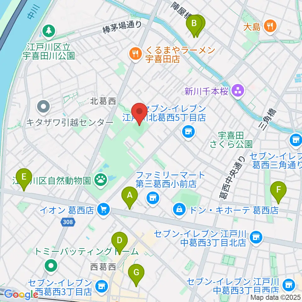 宇喜田公園少年野球広場周辺のホテル一覧地図