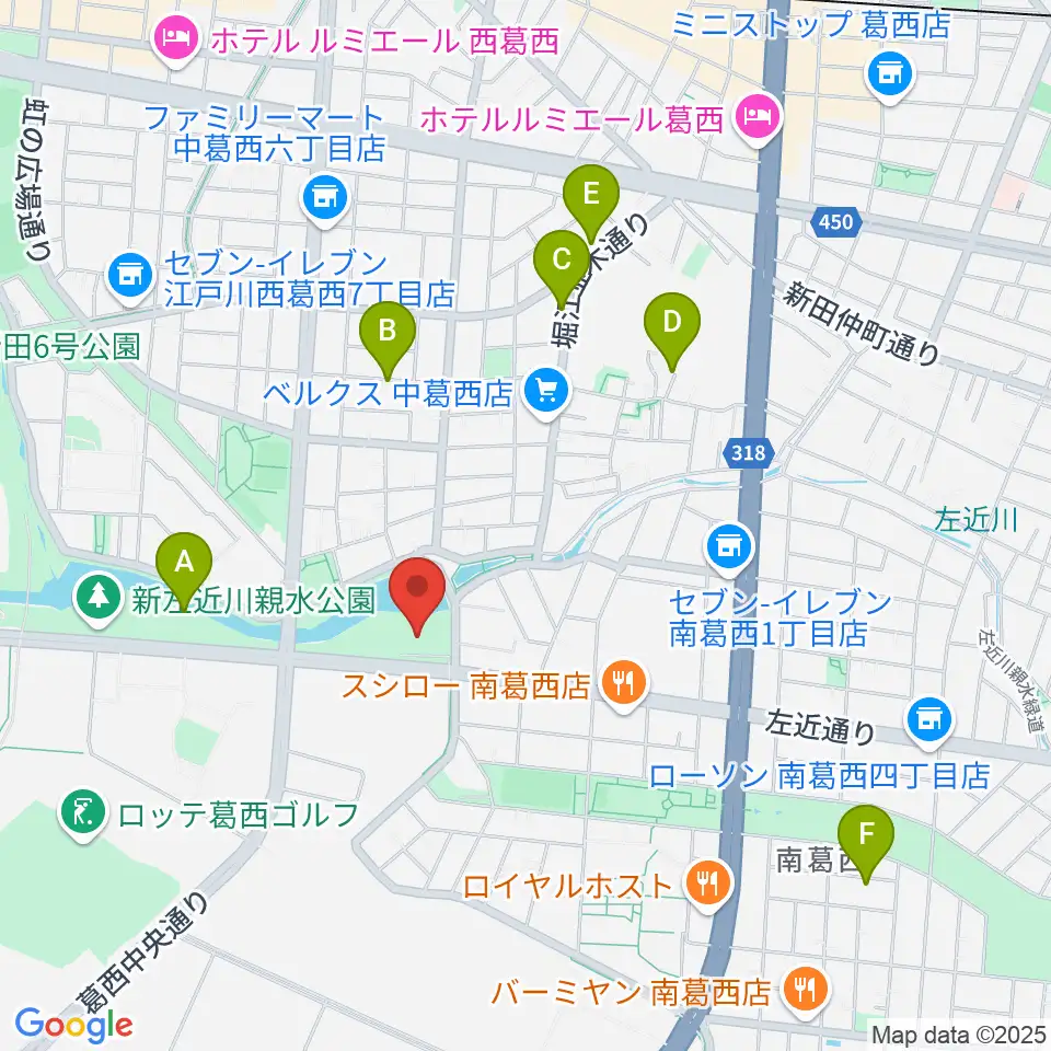 葛西ラグビースポーツパーク周辺のホテル一覧地図