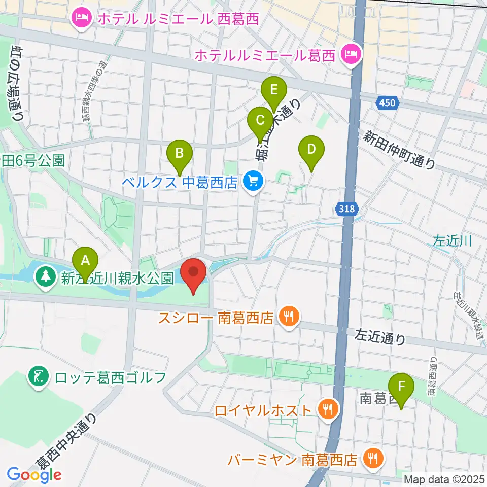 葛西ラグビースポーツパーク周辺のホテル一覧地図