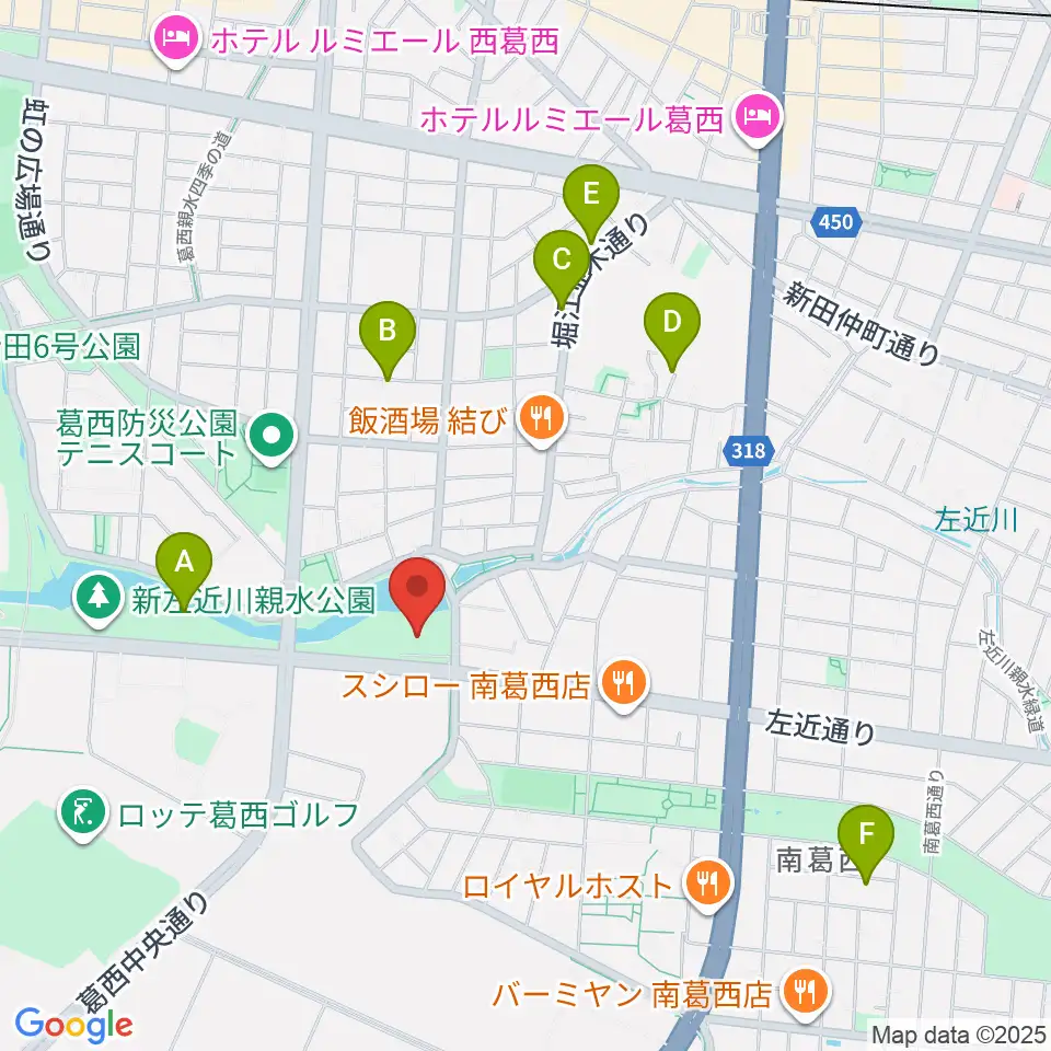 葛西ラグビースポーツパーク周辺のホテル一覧地図