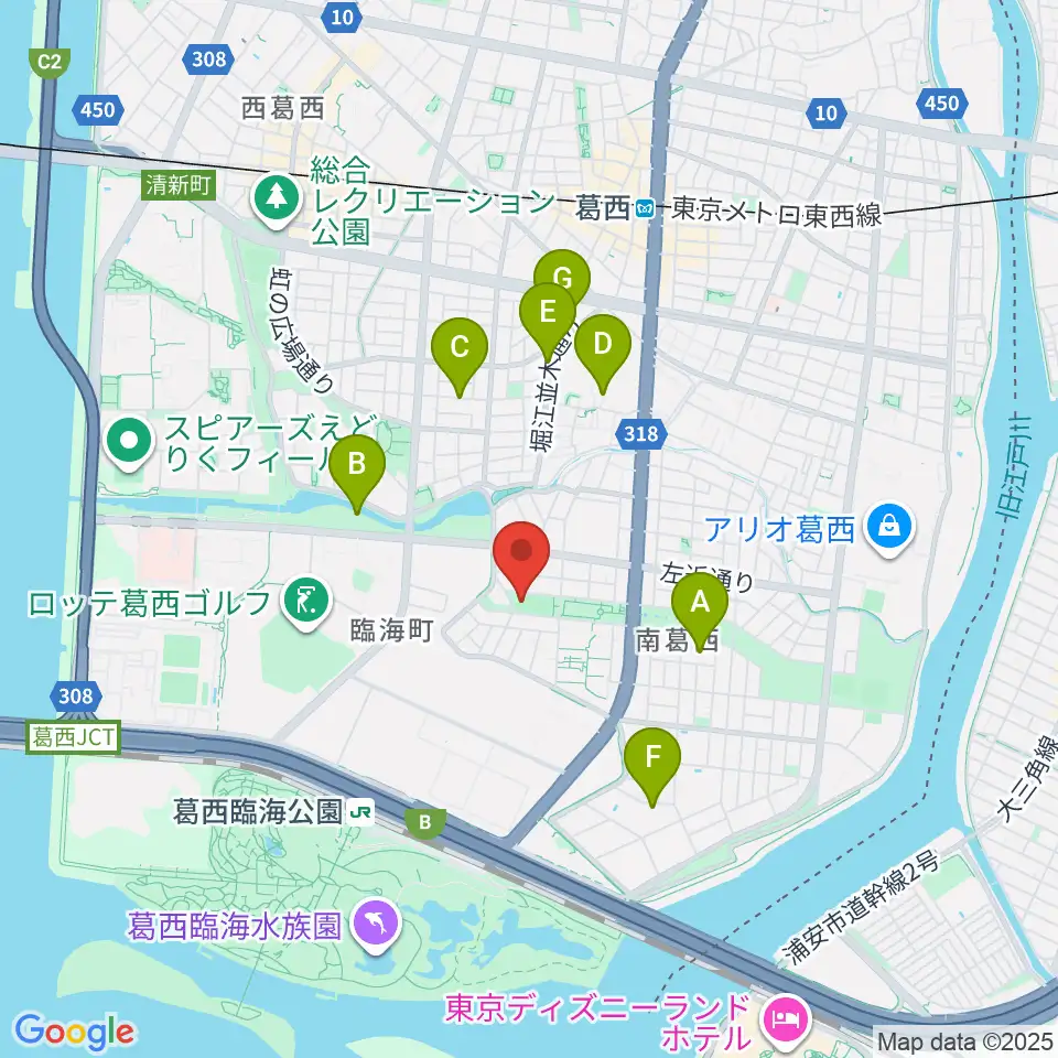 南葛西少年野球広場周辺のホテル一覧地図