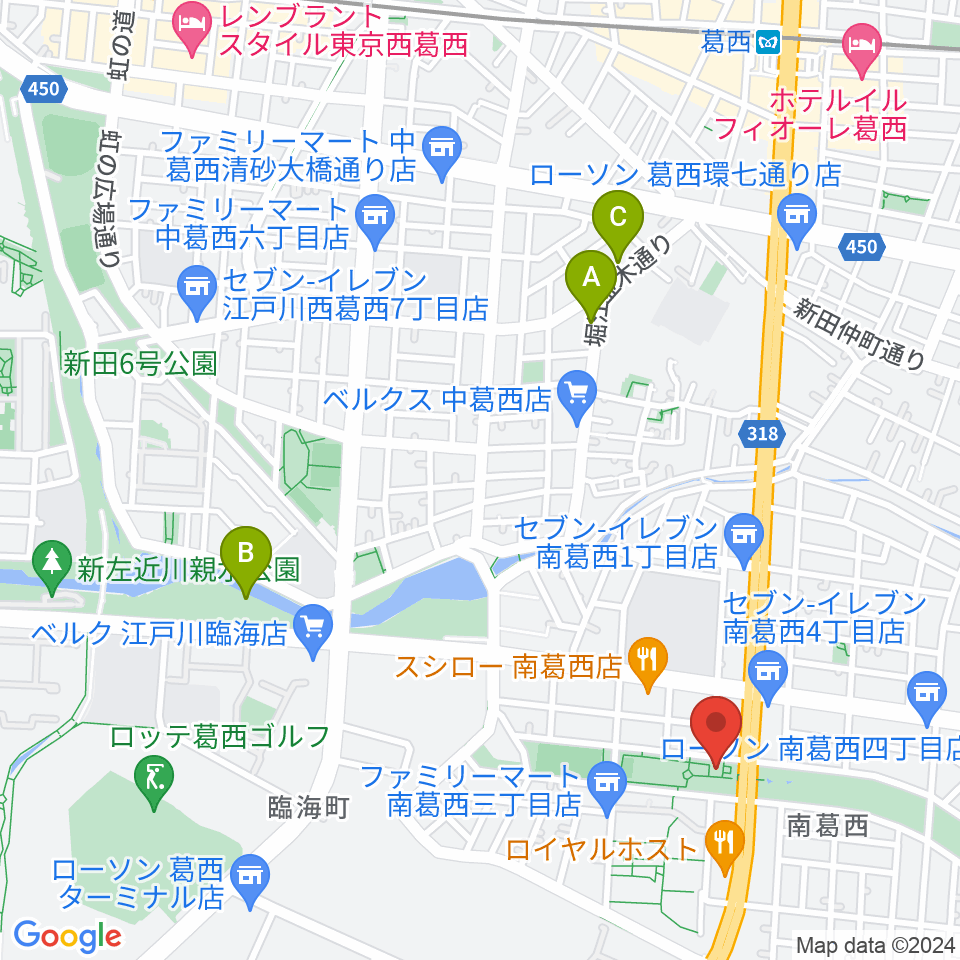 江戸川区総合レクリエーション公園相撲場周辺のホテル一覧地図