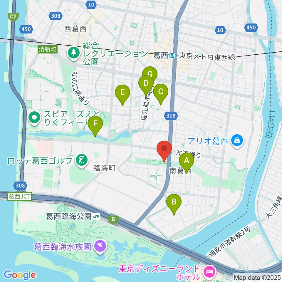 江戸川区総合レクリエーション公園相撲場周辺のホテル一覧地図