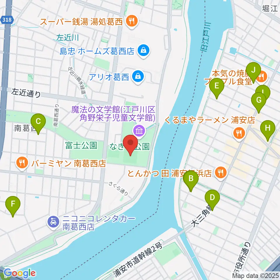 なぎさ公園少年野球場広場周辺のホテル一覧地図