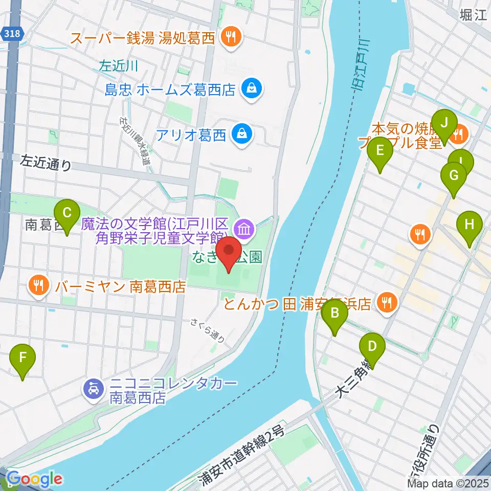なぎさ公園少年野球場広場周辺のホテル一覧地図
