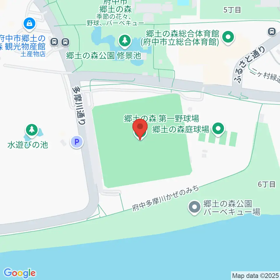 郷土の森第一野球場周辺のホテル一覧地図