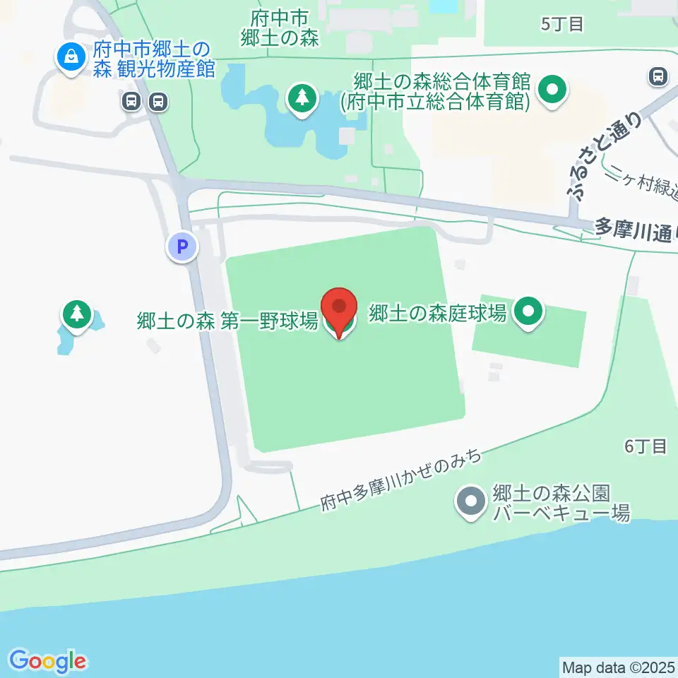 郷土の森第一野球場周辺のホテル一覧地図