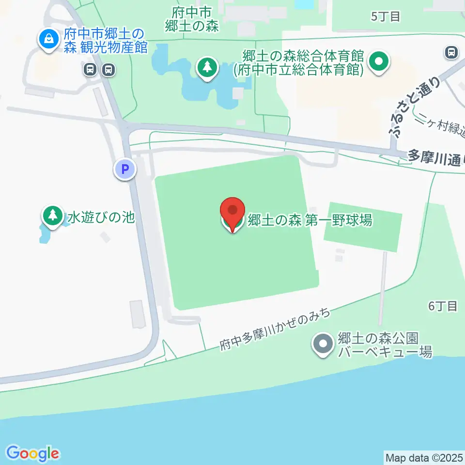 郷土の森第一野球場周辺のホテル一覧地図