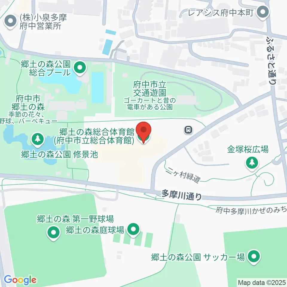 郷土の森総合体育館周辺のホテル一覧地図