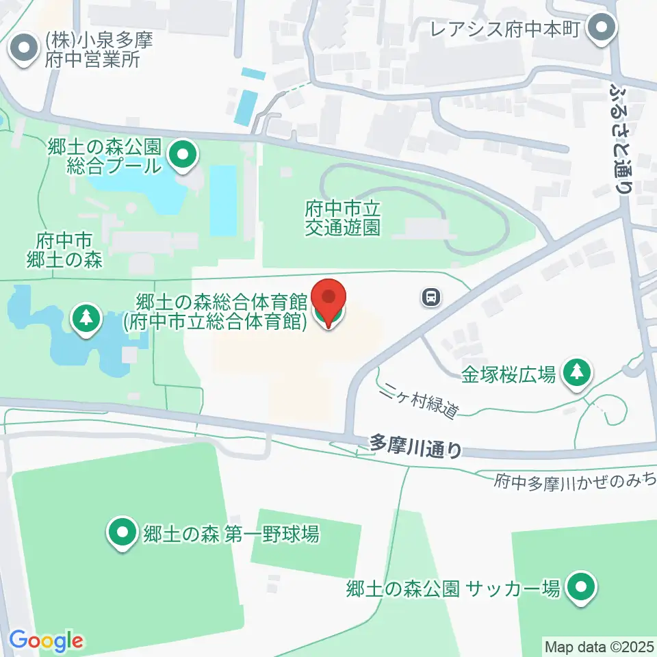郷土の森総合体育館周辺のホテル一覧地図