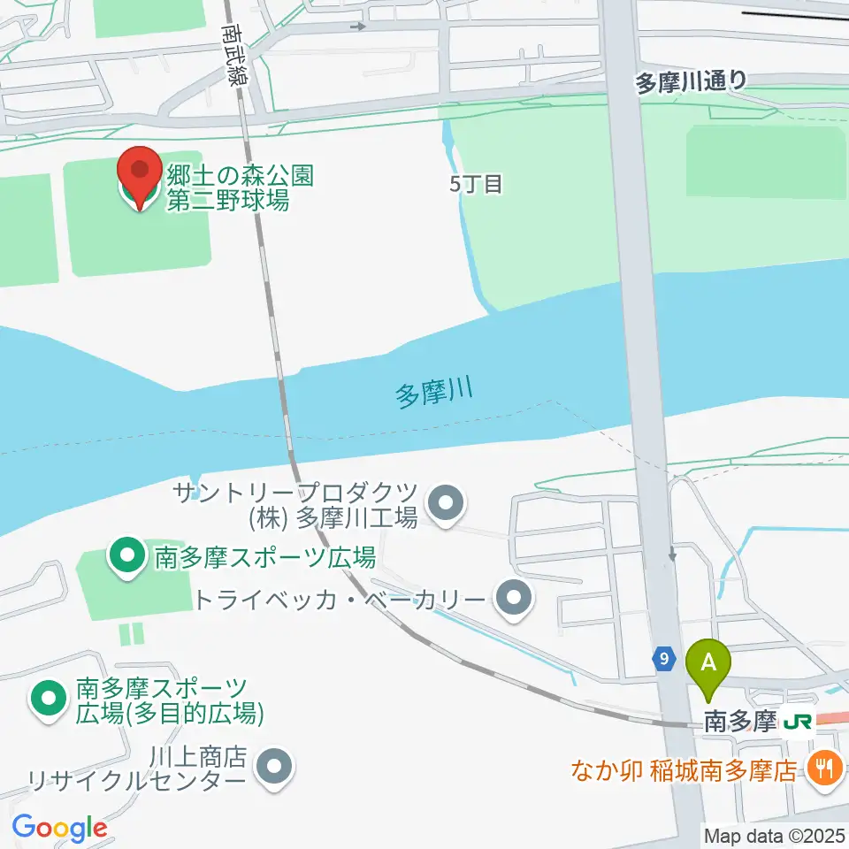 郷土の森第二野球場周辺のホテル一覧地図