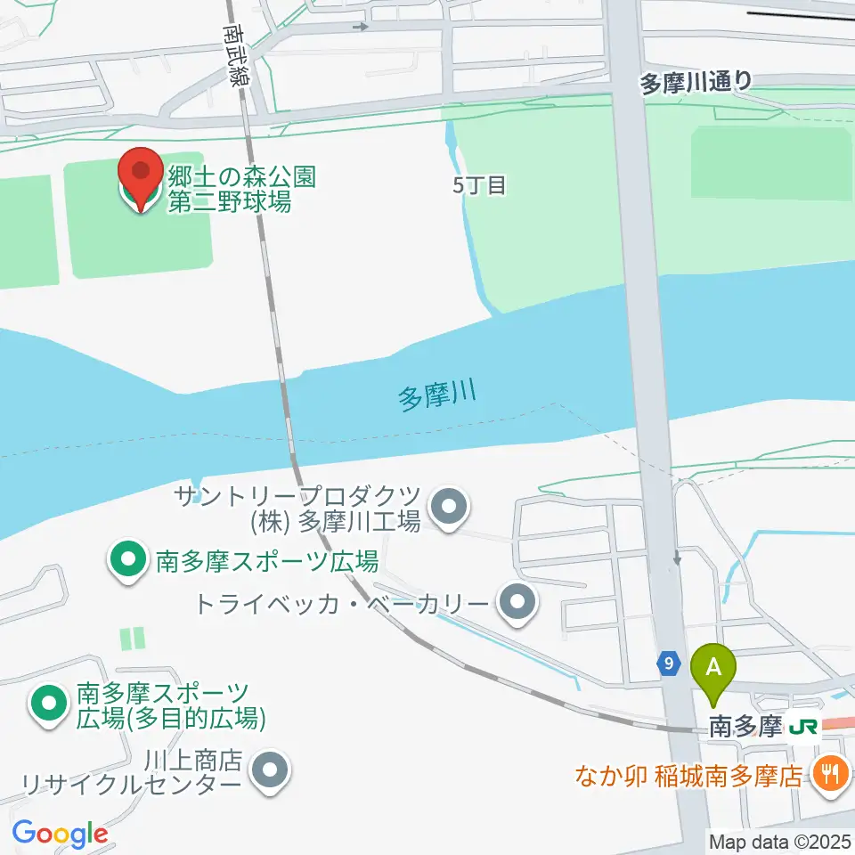 郷土の森第二野球場周辺のホテル一覧地図