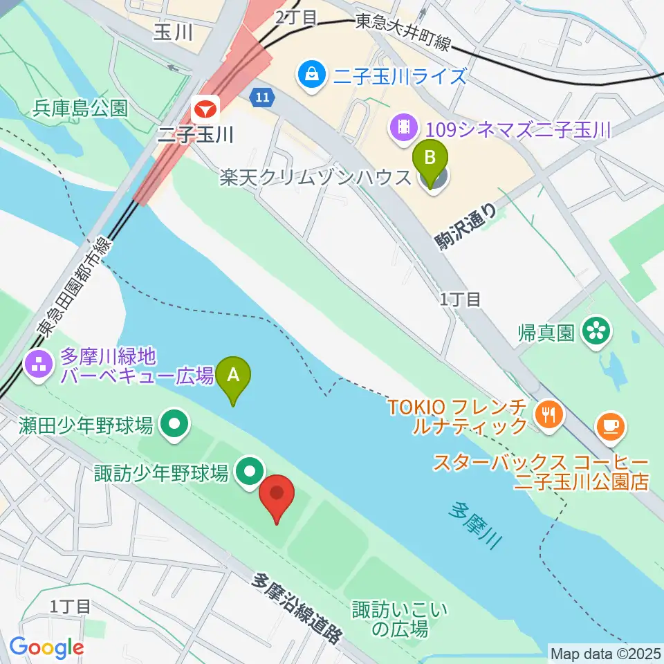 諏訪球場周辺のホテル一覧地図