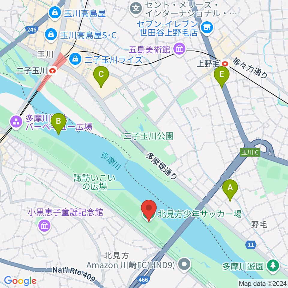 北見方少年サッカー場周辺のホテル一覧地図