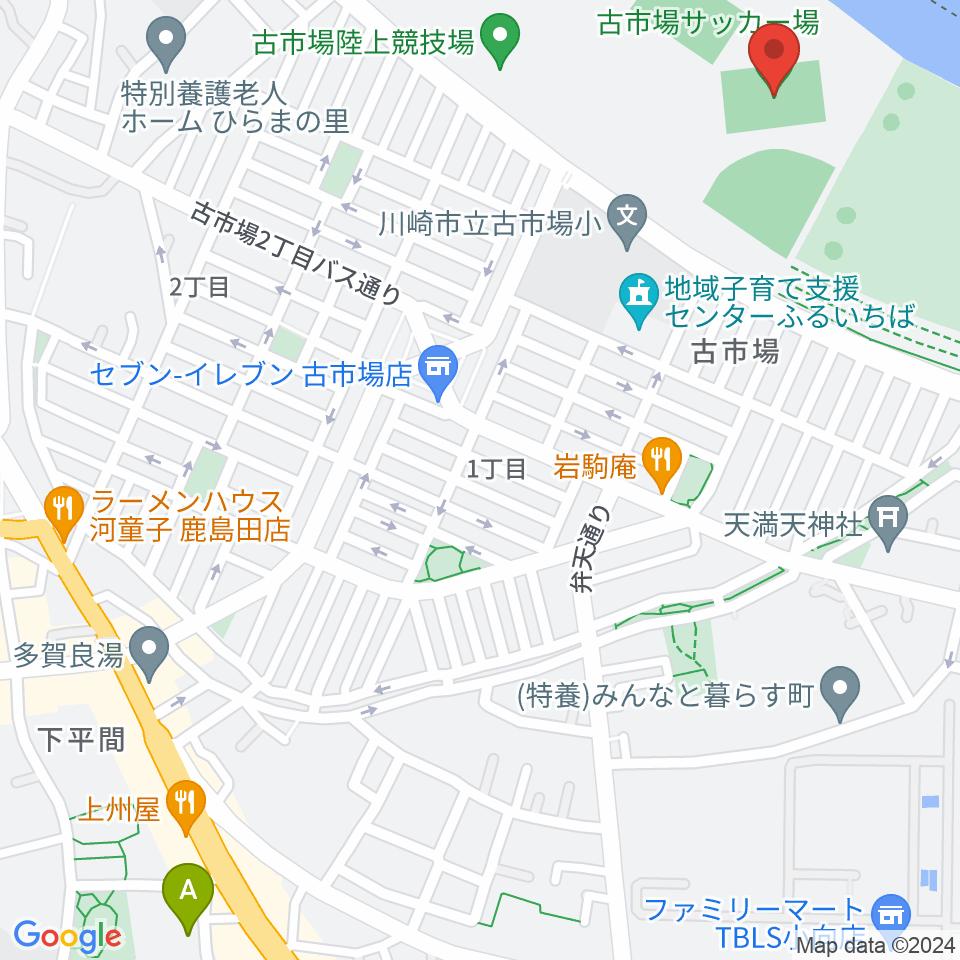 古市場サッカー場周辺のホテル一覧地図