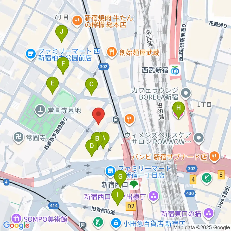 音楽スタジオMUSIC MAN周辺のホテル一覧地図