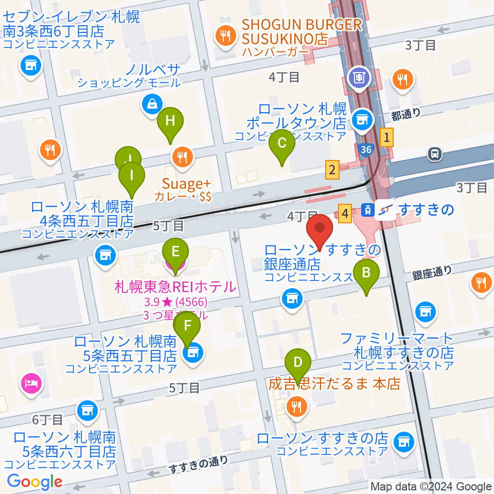 TOHOシネマズすすきの周辺のホテル一覧地図