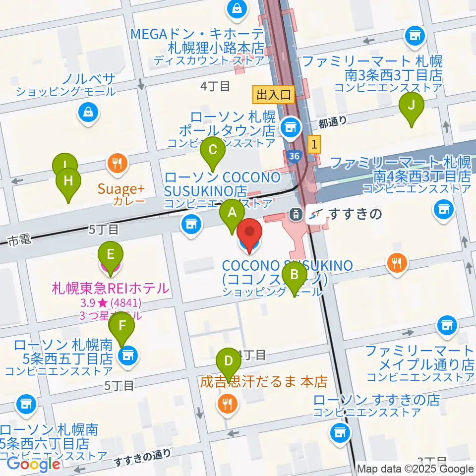TOHOシネマズすすきの周辺のホテル一覧地図