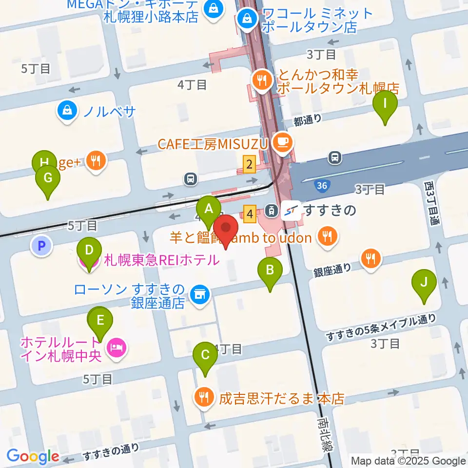 TOHOシネマズすすきの周辺のホテル一覧地図