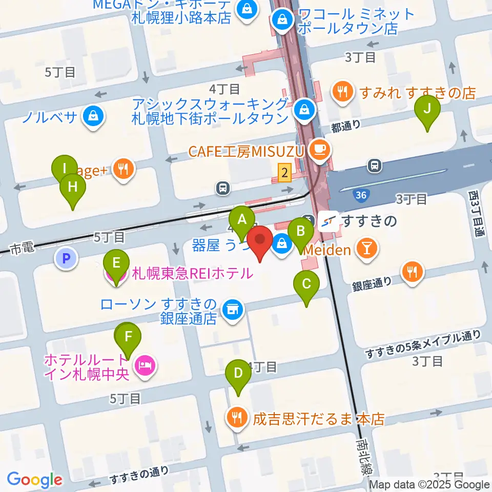 TOHOシネマズすすきの周辺のホテル一覧地図