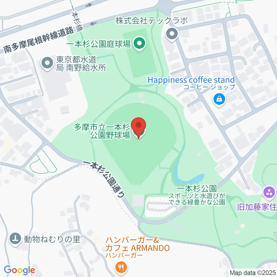 新日本物流スタジアム多摩周辺のホテル一覧地図