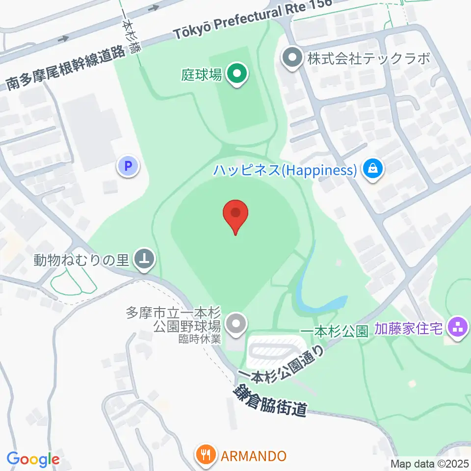 新日本物流スタジアム多摩周辺のホテル一覧地図