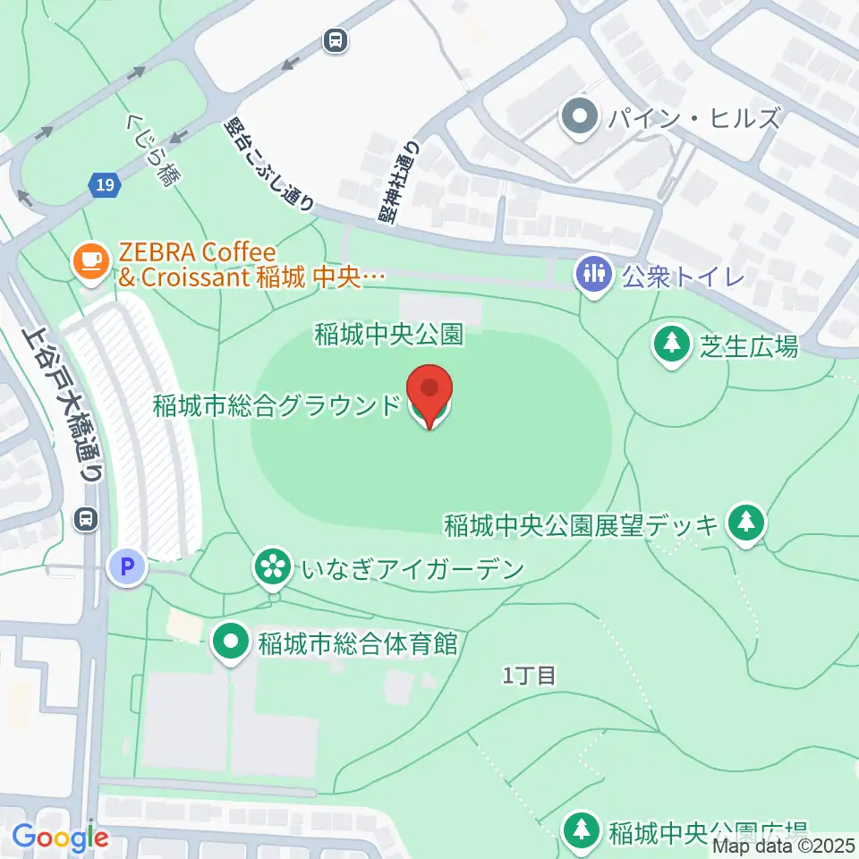 稲城中央公園総合グラウンド周辺のホテル一覧地図