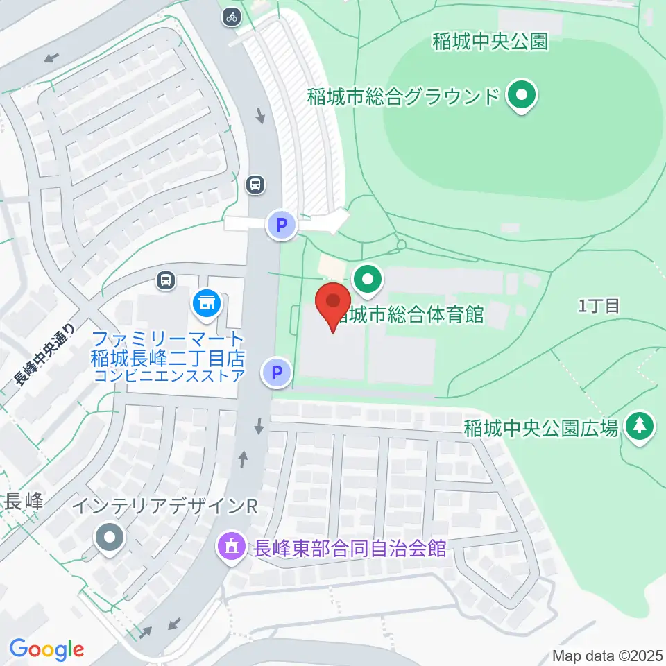 稲城市総合体育館周辺のホテル一覧地図