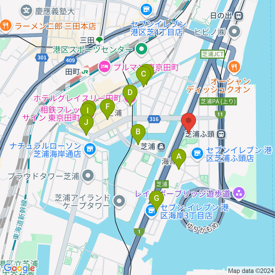 埠頭少年野球場周辺のホテル一覧地図