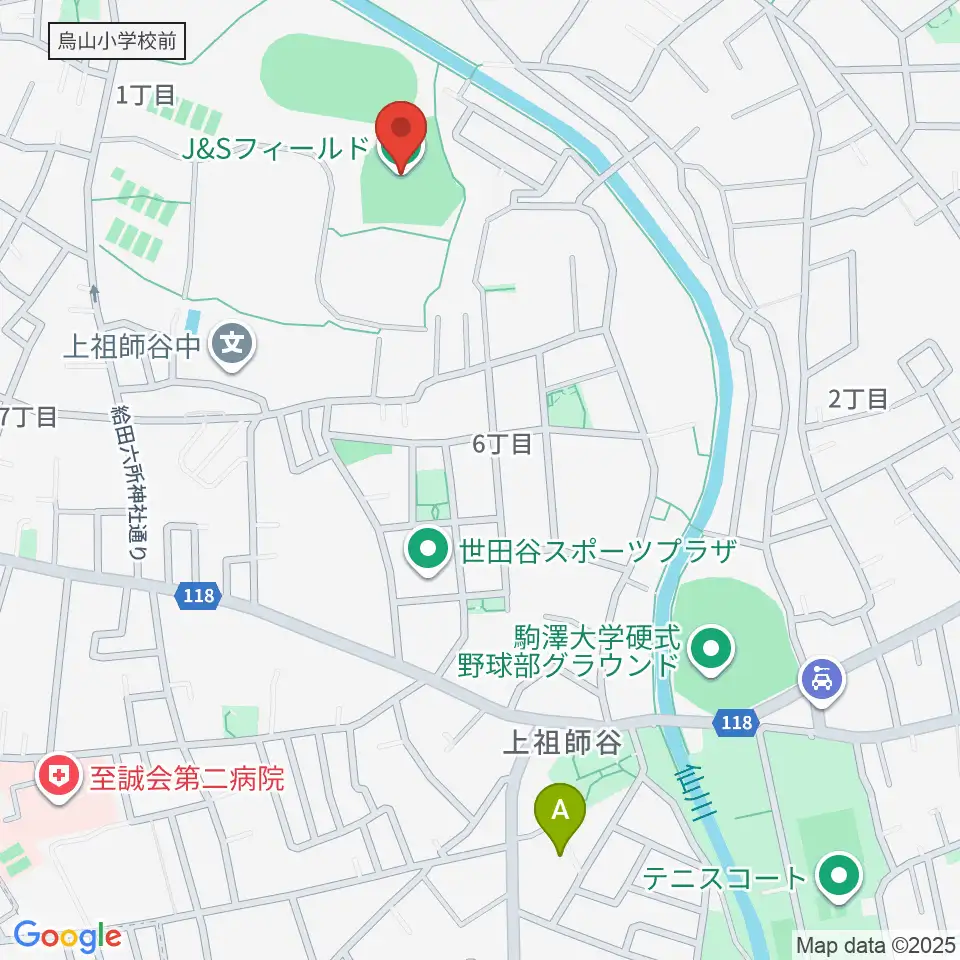 J&Sフィールド周辺のホテル一覧地図