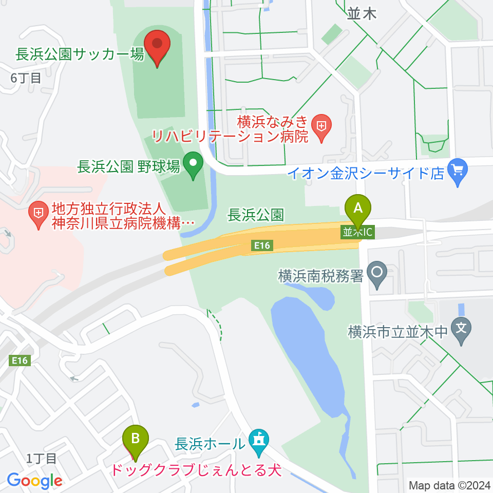 長浜公園サッカー場周辺のホテル一覧地図