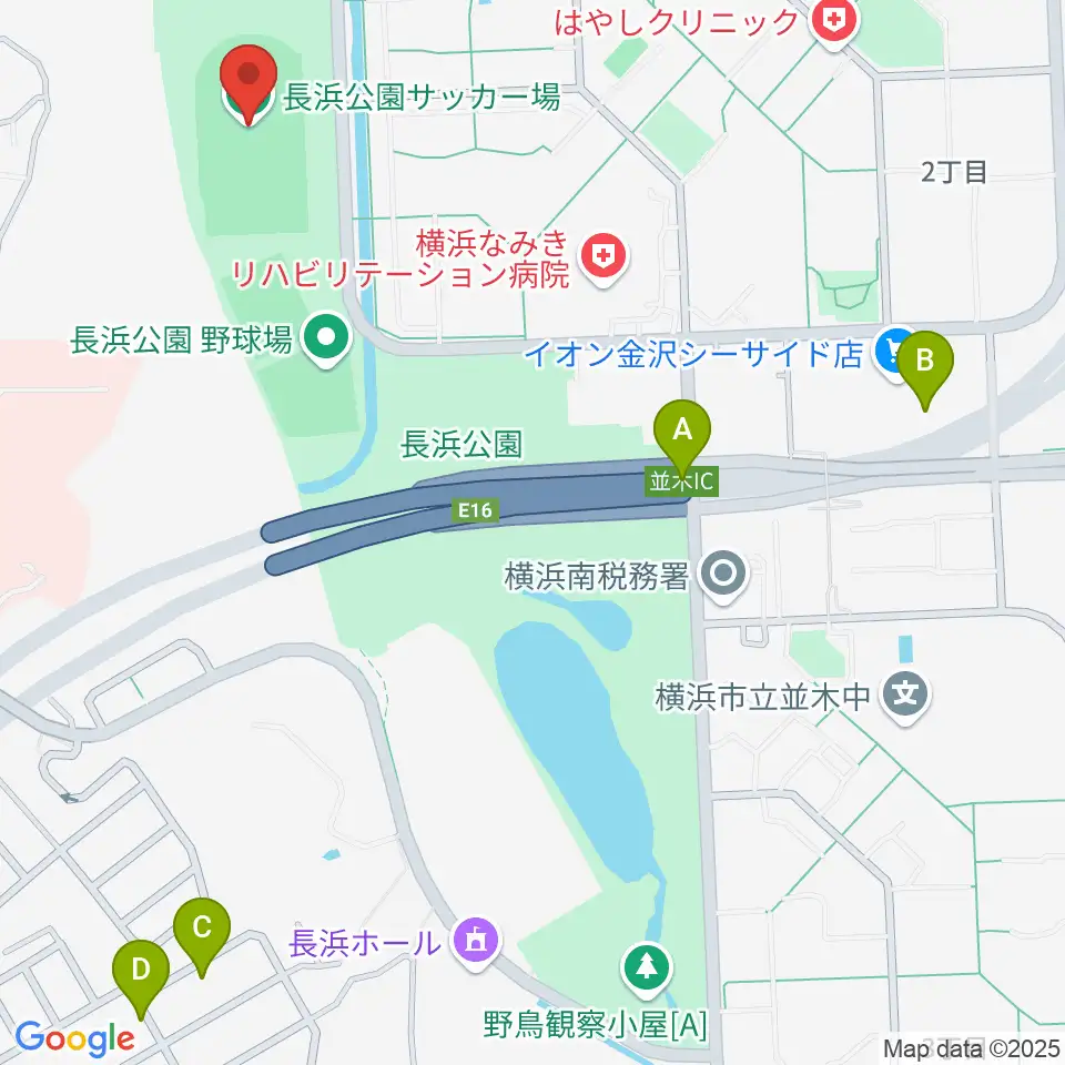 長浜公園サッカー場周辺のホテル一覧地図